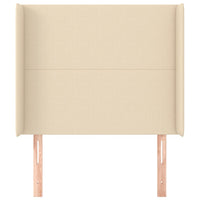 Testiera ad Orecchio-Testata con Orecchie Crema 93x16x118/128 cm in Tessuto 911181