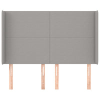 Testiera ad Orecchio Grigio Chiaro 147x16x118/128 cm in Tessuto 3119298