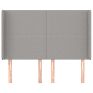 Testiera ad Orecchio Grigio Chiaro 147x16x118/128 cm in Tessuto 3119298