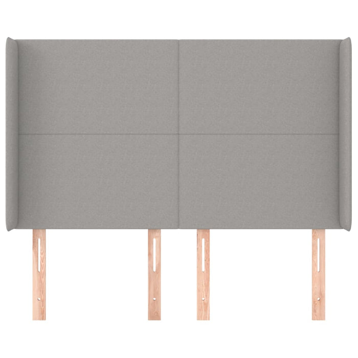 Testiera ad Orecchio Grigio Chiaro 147x16x118/128 cm in Tessuto 3119298