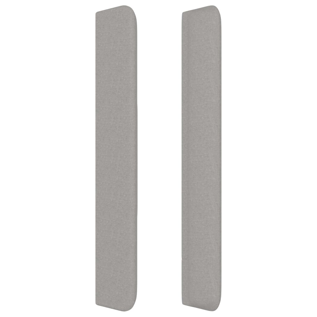 Testiera ad Orecchio Grigio Chiaro 147x16x118/128 cm in Tessuto 3119298