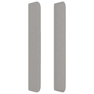 Testiera ad Orecchio Grigio Chiaro 147x16x118/128 cm in Tessuto 3119298