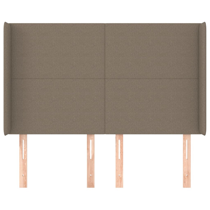 Testiera ad Orecchio-Testata con Orecchie Tortora 147x16x118/128 cm in Tessuto 420487