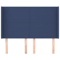 Testiera ad Orecchio Blu 147x16x118/128 cm in Tessuto 3119304