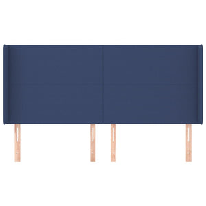 Testiera ad Orecchio Blu 163x16x118/128 cm in Tessuto 3119312