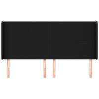 Testiera ad Orecchio Nera 183x16x118/128 cm in Tessuto 3119316