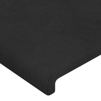 Testiera ad Orecchio Nera 93x16x118/128 cm in Velluto 3119338