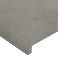 Testiera ad Orecchio Grigio Chiaro 103x16x118/128 cm in Velluto cod mxl 53293