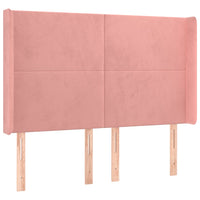 Testiera ad Orecchio-Testata con Orecchie Nera 147x16x118/128 cm in Velluto 563484