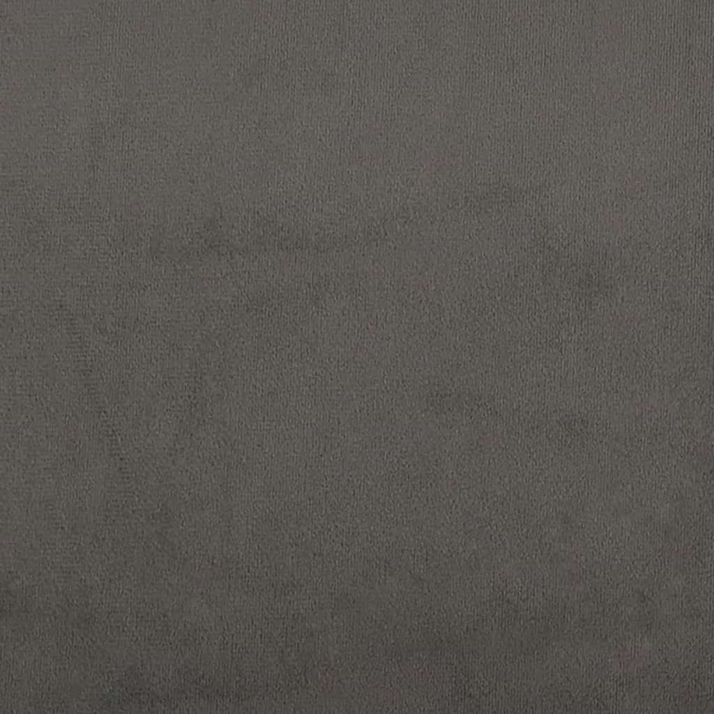 Testiera ad Orecchio-Testata con Orecchie GrigioScuro 163x16x118/128cm in Velluto 155378
