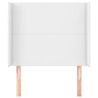 Testiera ad Orecchio Bianco 83x16x118/128 cm in Similpelle