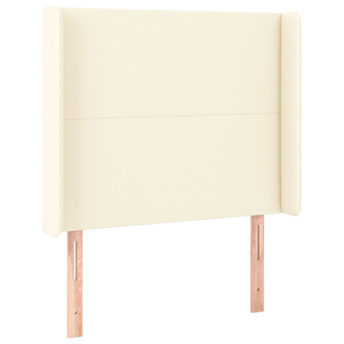 Testiera ad Orecchio-Testata con Orecchie Crema 83x16x118/128 cm in Similpelle