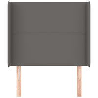 Testiera ad Orecchio-Testata con Orecchie Grigio 83x16x118/128 cm in Similpelle 583363