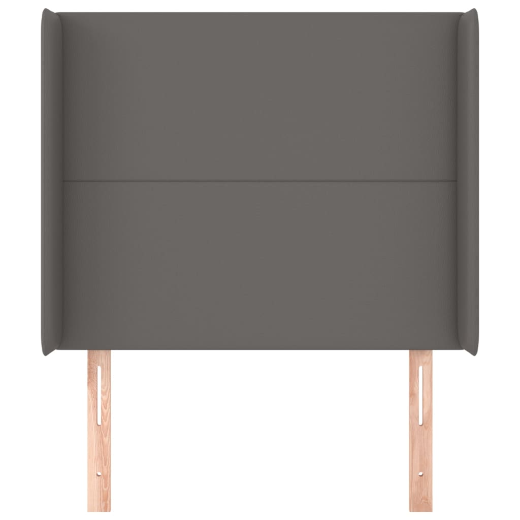 Testiera ad Orecchio-Testata con Orecchie Grigio 93x16x118/128 cm in Similpelle 431755