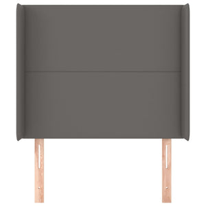 Testiera ad Orecchio-Testata con Orecchie Grigio 93x16x118/128 cm in Similpelle 431755