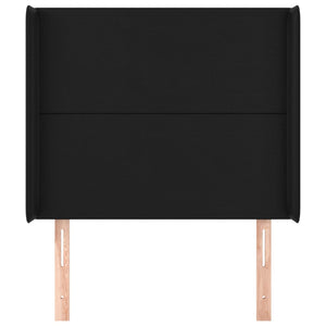 Testiera ad Orecchio Nera 103x16x118/128 cm in Similpelle 3119384