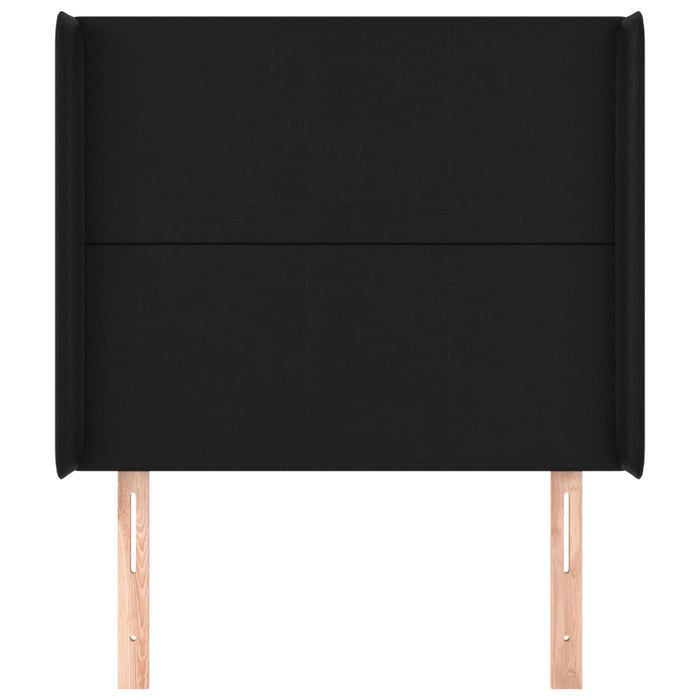 Testiera ad Orecchio-Testata con Orecchie Nera 103x16x118/128 cm in Similpelle 718481