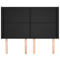 Testiera ad Orecchio Nera 147x16x118/128 cm in Similpelle 3119390