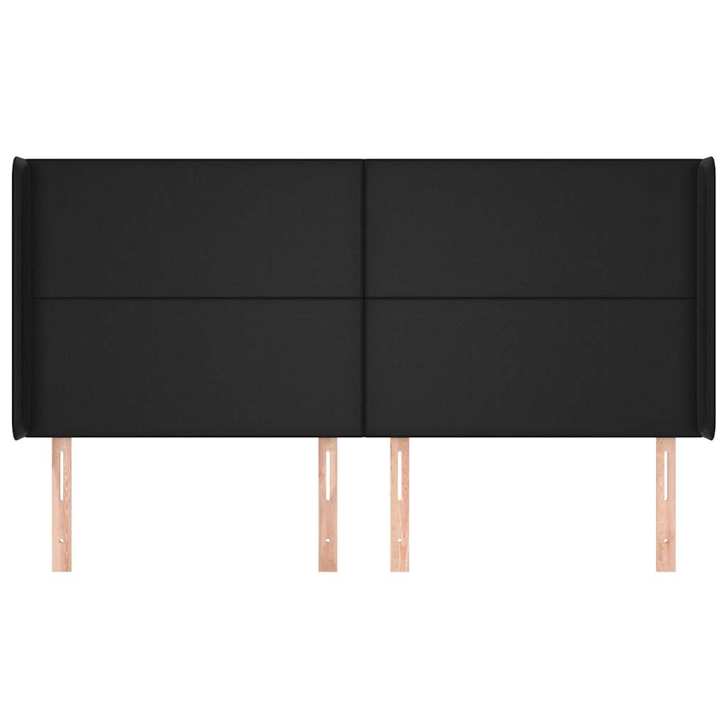 Testiera ad Orecchio Nera 163x16x118/128 cm in Similpelle 3119396