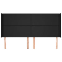 Testiera ad Orecchio Nera 163x16x118/128 cm in Similpelle 3119396