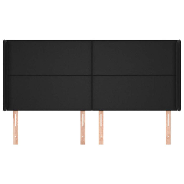 Testiera ad Orecchio Nera 163x16x118/128 cm in Similpelle 3119396