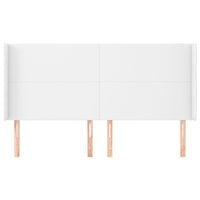 Testiera ad Orecchio-Testata con Orecchie Bianco 163x16x118/128 cm in Similpelle 603242