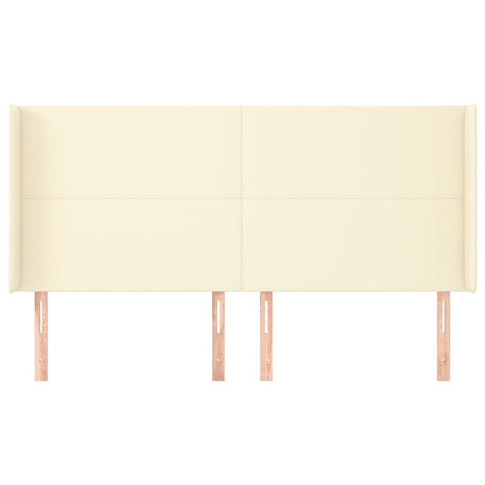 Testiera ad Orecchio Crema 183x16x118/128 cm in Similpelle cod mxl 48382