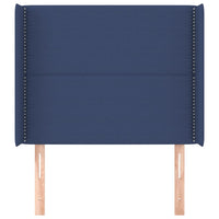 Testiera ad Orecchio Blu 83x16x118/128 cm in Tessuto