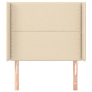 Testiera ad Orecchio Crema 93x16x118/128 cm in Tessuto 3119427