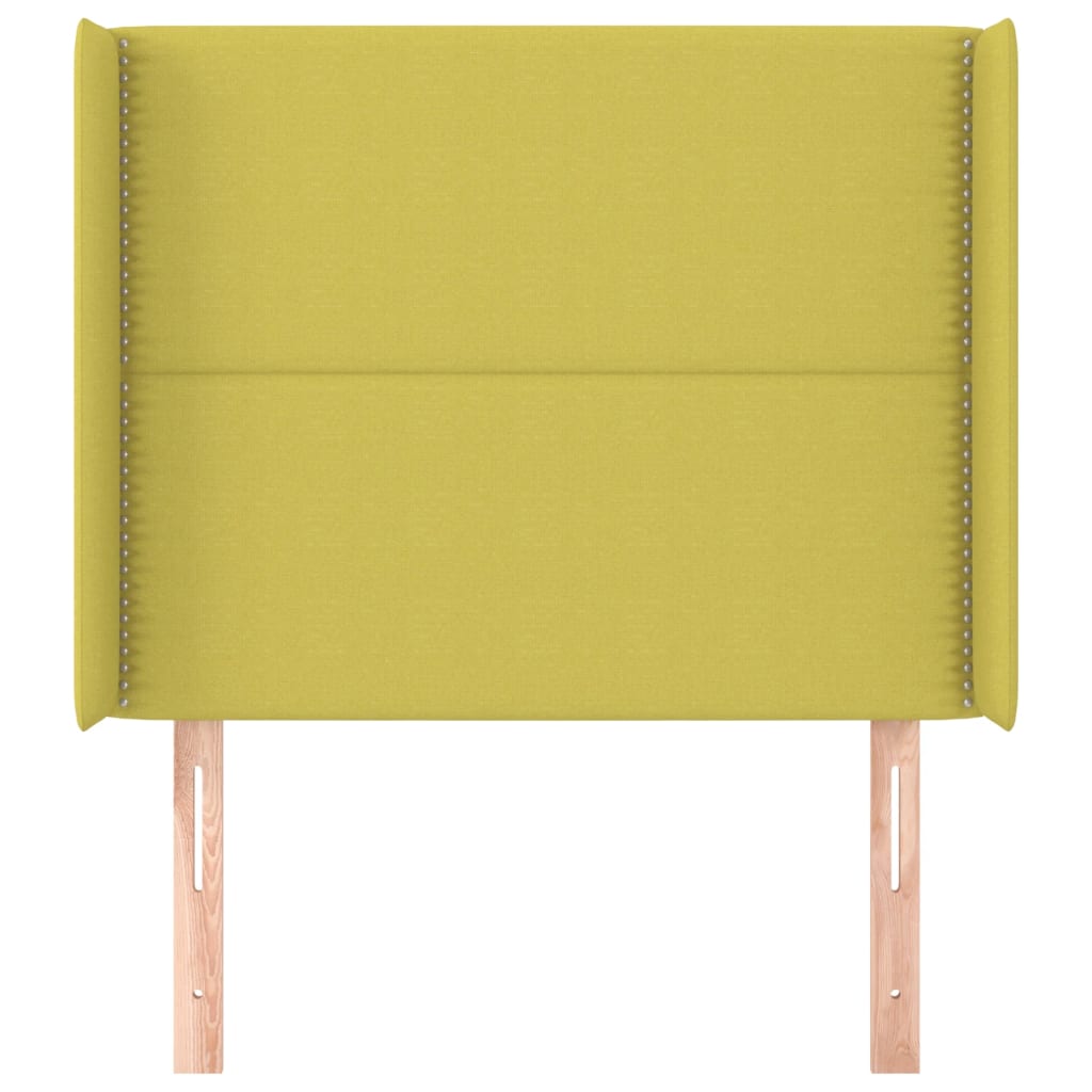 Testiera ad Orecchio Verde 93x16x118/128 cm in Tessuto