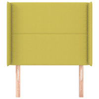 Testiera ad Orecchio Verde 93x16x118/128 cm in Tessuto