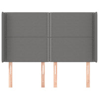 Testiera ad Orecchio GrigioScuro 147x16x118/128cm inTessuto 3119439