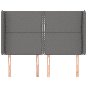 Testiera ad Orecchio GrigioScuro 147x16x118/128cm inTessuto 3119439