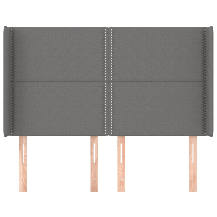 Testiera ad Orecchio GrigioScuro 147x16x118/128cm inTessuto 3119439