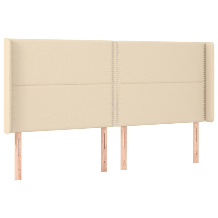 Testiera ad Orecchio Crema 183x16x118/128 cm in Tessuto 3119459