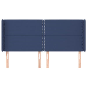 Testiera ad Orecchio Blu 183x16x118/128 cm in Tessuto 3119460