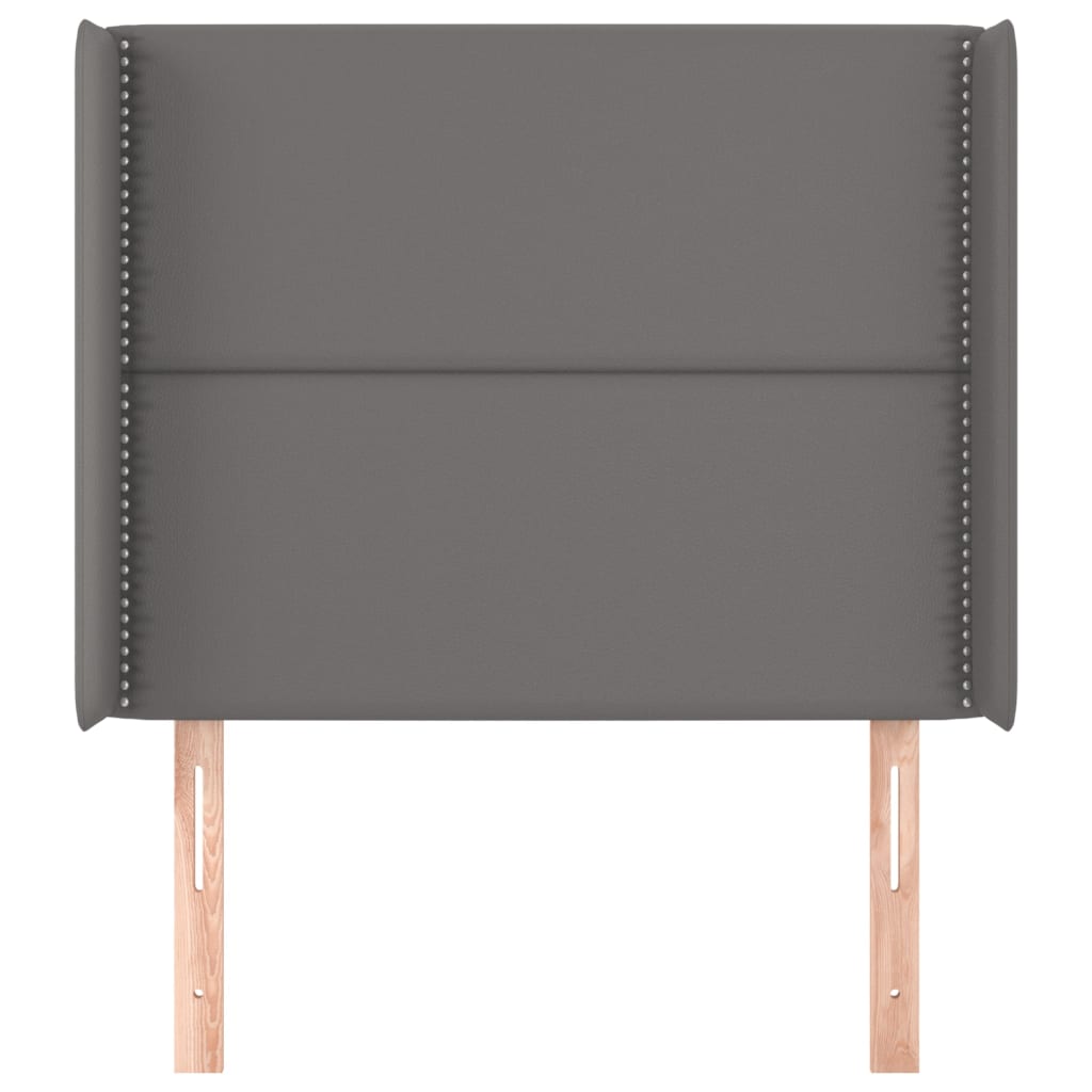 Testiera ad Orecchio-Testata con Orecchie Grigio 93x16x118/128 cm in Similpelle 521337