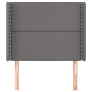 Testiera ad Orecchio-Testata con Orecchie Grigio 93x16x118/128 cm in Similpelle 521337