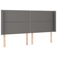 Testiera ad Orecchio-Testata con Orecchie Grigio 183x16x118/128 cm in Similpelle 616517