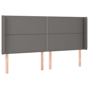 Testiera ad Orecchio Grigio 183x16x118/128 cm in Similpelle 3119546