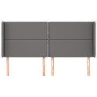 Testiera ad Orecchio Grigio 183x16x118/128 cm in Similpelle 3119546