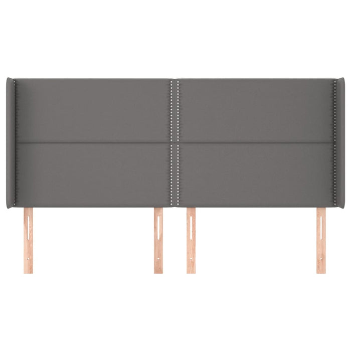 Testiera ad Orecchio Grigio 183x16x118/128 cm in Similpelle 3119546