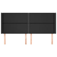 Testiera ad Orecchio-Testata con Orecchie Nera 203x16x118/128 cm in Similpelle 587451