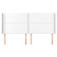 Testiera ad Orecchio Bianco 203x16x118/128 cm in Similpelle 3119549