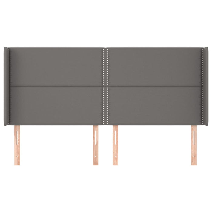 Testiera ad Orecchio Grigio 203x16x118/128 cm in Similpelle 3119552