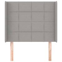 Testiera ad Orecchio-Testata con Orecchie Grigio Chiaro 83x16x118/128 cm in Tessuto 635612