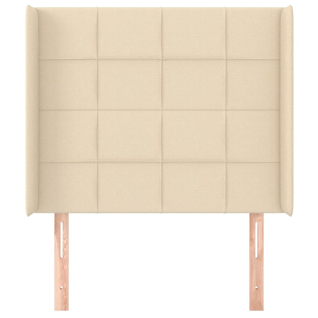 Testiera ad Orecchio Crema 83x16x118/128 cm in Tessutocod mxl 121636