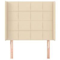 Testiera ad Orecchio Crema 93x16x118/128 cm in Tessuto 3119567