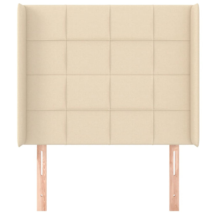 Testiera ad Orecchio Crema 93x16x118/128 cm in Tessuto 3119567