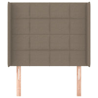 Testiera ad Orecchio-Testata con Orecchie Tortora 103x16x118/128 cm in Tessuto 845217